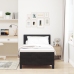 Cama Box Spring  con Colchón Negro Individual de Terciopelo
