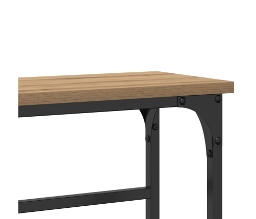 Mesa Consola  Artisan Roble 75x19,5x75 cm Madera Contrachapada y Acero