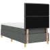 Cama con Somier y Colchón  Gris Oscuro 100x200 cm Tela