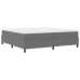 Cama con Base de Muelles de  Gris 200x200 cm Tela de Sarga