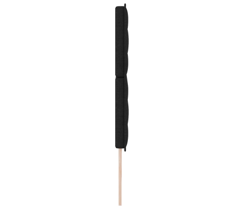 cabecero  Diseño de Líneas Negro 200 cm Tela