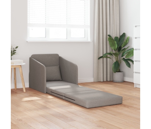 Sofá cama  2 en 1 Taupe 65x80x83 cm Tela