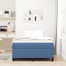Cama Box Spring  Azul 120x200 cm Tela de pana