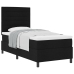 Cama con Box Spring con Colchón Negra 90x200 cm Tela