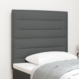 Cabecero  Gris Oscuro Tela 80 cm Rectangular Moderno