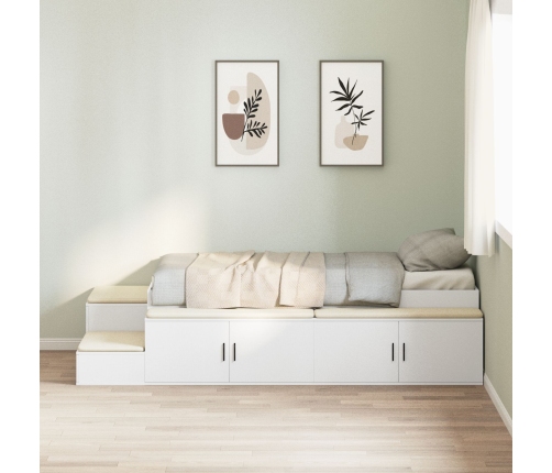 Estructura de Cama de Almacenamiento  Set de 3 Blanca
