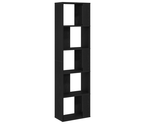 Estantería  de 5 niveles en roble negro 45x23,5x162,5 cm de madera elaborada