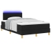 Cama con Base con Colchón y LED Negra 120x200 cm Tela