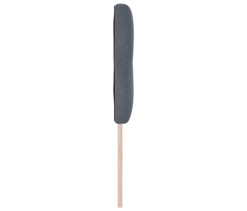 cabecera  con botones acolchados gris oscuro 140 cm de terciopelo