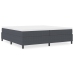 Cama Box Spring  Gris Oscuro 200x200 cm Tela de Pana