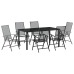 Conjunto de Comedor Jardín  de 7 piezas Antracita