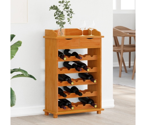 Expositor de Vino 90x60x30 cm Madera Maciza de Pino