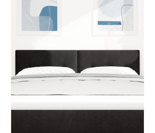 Cabecero Button Tufted Negro 160 cm de Terciopelo