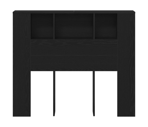 Cabecero de  Armario Negro Roble 120x19x104,5 cm Madera elaborada
