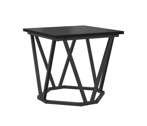 Mesa de Café  Roble negro Marco de metal, superficie de madera