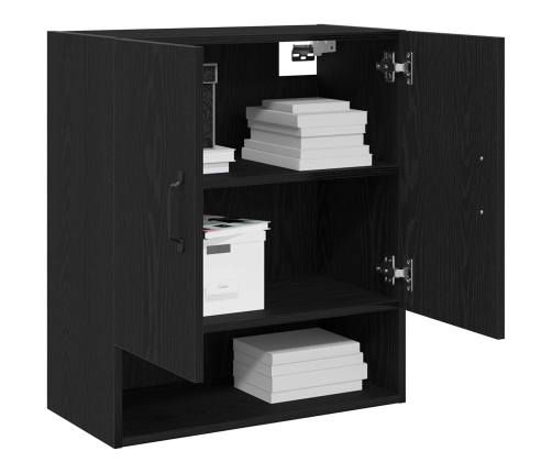Armario de pared  Negro Roble 60x30x70 cm de madera