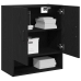 Armario de pared  Negro Roble 60x30x70 cm de madera