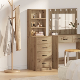 Highboard Roble Artesanal 40x41x135 cm Madera Elaborada