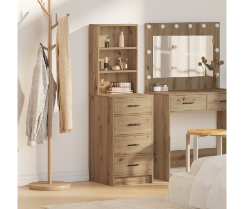 Highboard Roble Artesanal 40x41x135 cm Madera Elaborada