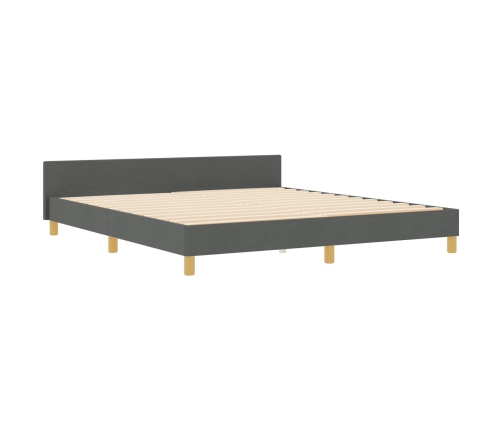 Estructura de Cama  Gris Oscuro 180x200 cm Tela