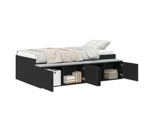 Estructura de Cama  Roble Negro 100x200 cm