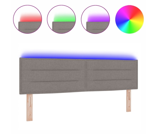 Cabecera  Diseño Líneas Taupe 80 cm Tela