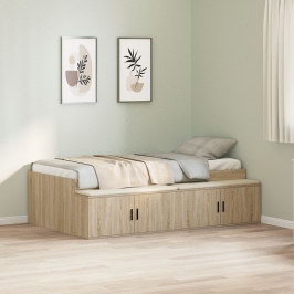 Marco de cama de almacenamiento  Roble de Sonoma 80x200 cm