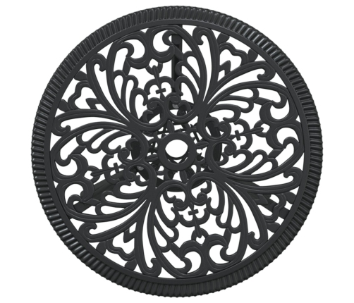 Conjunto de Bistro de Jardín de 3 Piezas  Negro de Aluminio Fundido