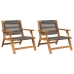 Sillas de Jardín  2 pcs Gris 67x77x73 cm Madera Maciza de Acacia