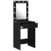 Mesa de Tocador  con Luces LED Roble Negro 50x41x135 cm