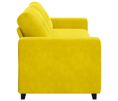 Sofá  de 3 Plazas Amarillo 180 cm Terciopelo