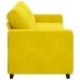 Sofá  de 3 Plazas Amarillo 180 cm Terciopelo