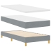 Cama con Base con Colchón y Luz LED Gris Claro 90x200 cm Tela
