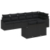 Conjunto de Sofás de Jardín  Conjunto de 8 Negro Ratán