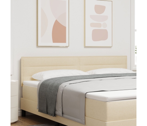 Cabecero  Diseño de Líneas Crema 180 cm Tela