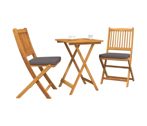 Conjunto de Bistro de Jardín de 3 Piezas  en Madera Sólida de Acacia