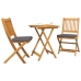 Conjunto de Bistro de Jardín de 3 Piezas  en Madera Sólida de Acacia