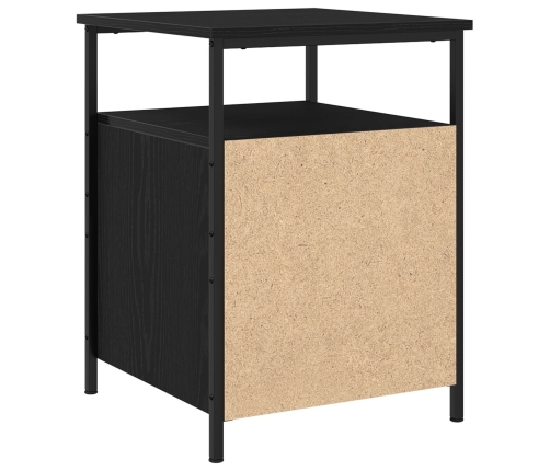 Mesitas de Noche  2 pcs Negro Roble 44x45x60 cm Madera Elaborada