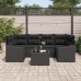Conjunto de Sofás de Jardín  7 Piezas Negro Poliratán