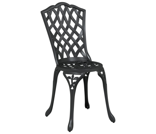 Set de Bistro de Jardín de 3 Piezas  en Negro de Aluminio Fundido