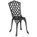 Set de Bistro de Jardín de 3 Piezas  en Negro de Aluminio Fundido