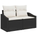 Set de comedor de jardín  Conjunto de 6 Beige, Negro