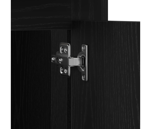 Escritorio  con almacenamiento roble negro 50x115x75 cm madera aglomerada