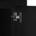 Escritorio  con almacenamiento roble negro 50x115x75 cm madera aglomerada