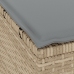Juego de Comedor de Jardín de 4 Piezas con Cojines Beige Ratán Sintético Acacia