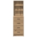 Highboard Roble Artesanal 40x41x135 cm Madera Elaborada
