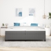 Marco de cama  gris claro 200x200 cm de terciopelo