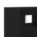 Sideboard  con luces LED en negro y roble, 80x35x75 cm, de madera