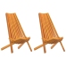 Sillas de jardín plegables  2 pcs de madera maciza de acacia