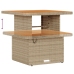 Conjunto de Comedor de Jardín de 3 Piezas con Cojines Beige de Ratán Poliéster y Acacia